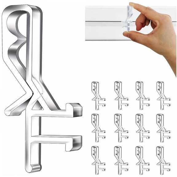 XIBUFE 6 Pack of Hidden Valance Clips Valance Clips to Hide Hardware & Enhance Aesthetics
