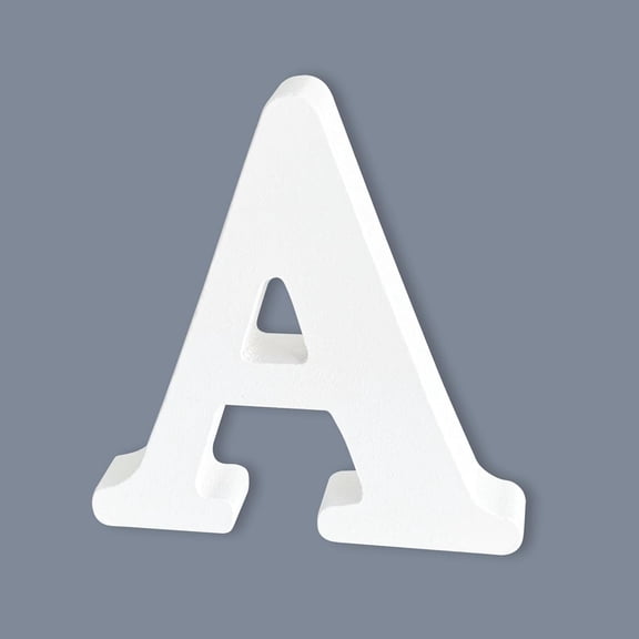 XIBUFE 6"Wooden Letters, Unfinished Wood Letters for Crafts, White Marquee Alphabet Letters for Party, Home Bedroom Wall Decor, Wooden Letters 6"Letter a
