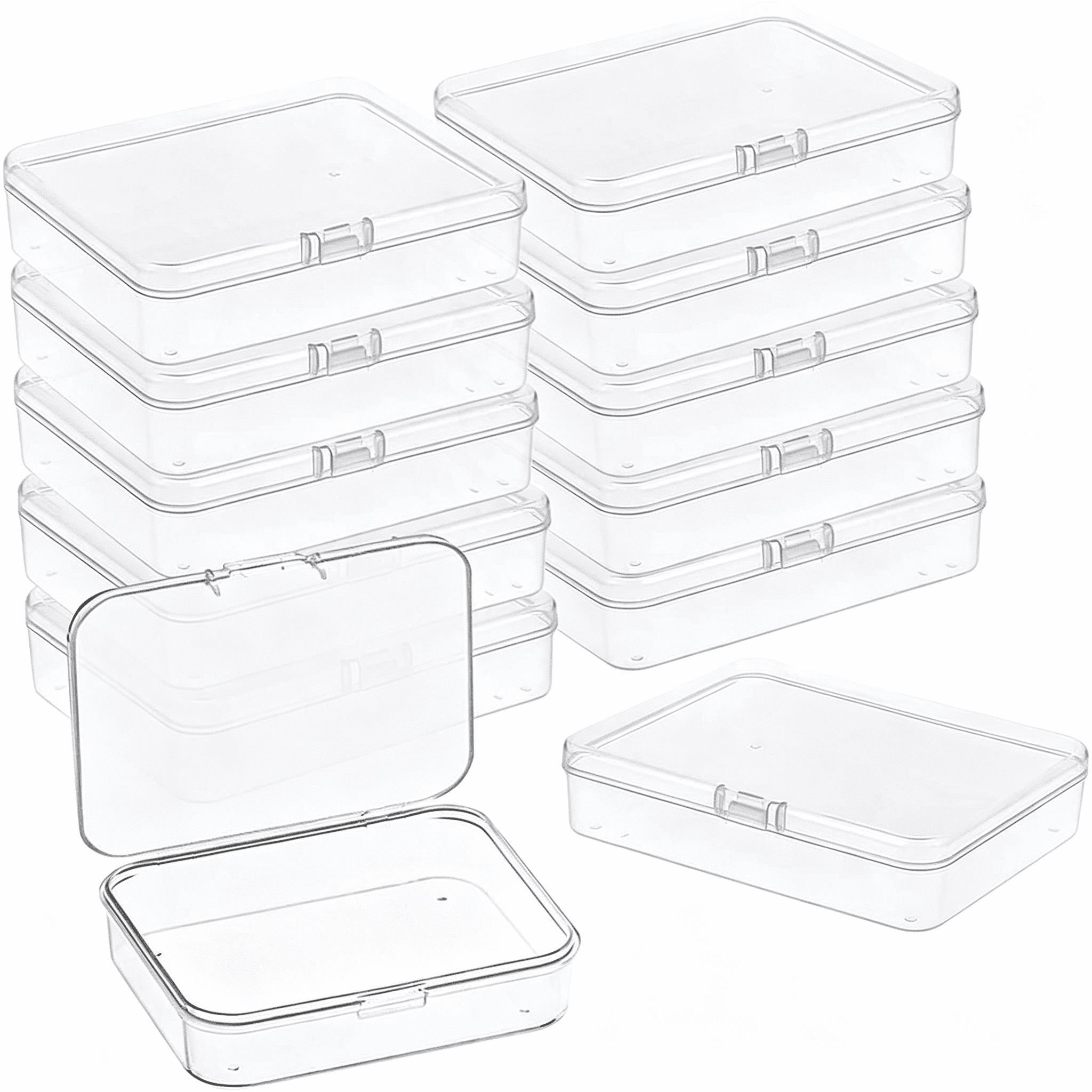 XIBUFE 6Pcs Mini Plastic Storage Containers Box with Lid,4.5X3.4X1.1In ...