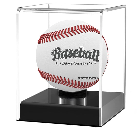 XIBUFE Acrylic Baseball Display Case,Uv Protected Clear Display Cube,Memorabilia Baseball Case (Rounded Base)