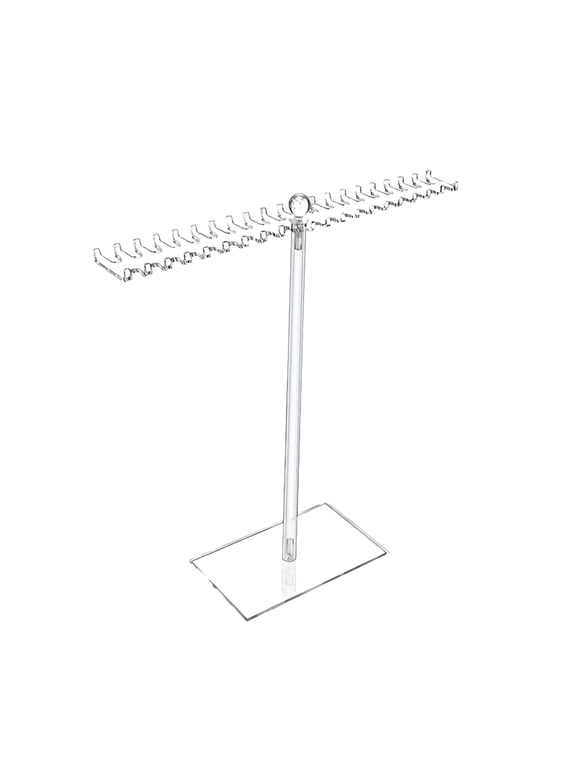 Acrylic Necklace Organizer, Clear Necklace Holder Stand, Acrylic Jewelry Organizer, Bracelet Hanging Organizer, Display Stand for Bangles, Rings, Earrings and Watch