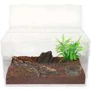XIBUFE Acrylic Reptile Terrarium, Clear Small Animal Enclosure with Ventilation for Spiders, Lizards & Snakes