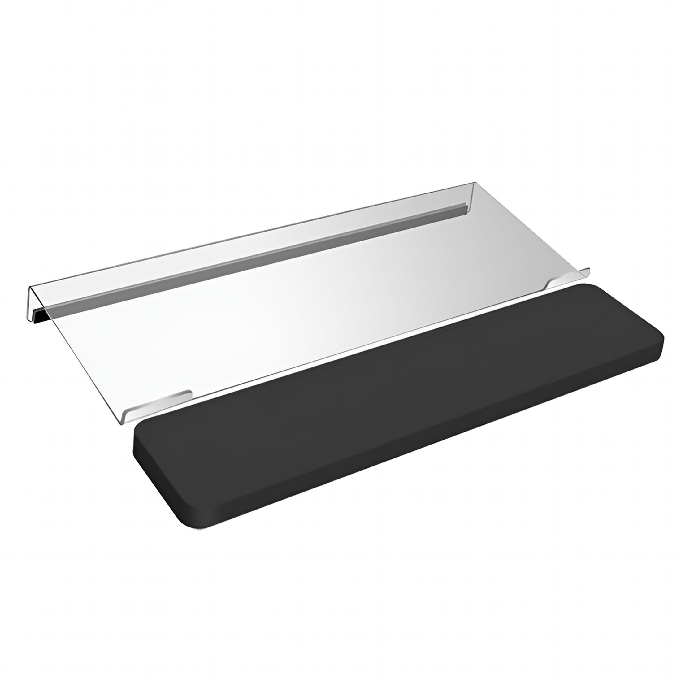 XIBUFE Acrylic Tilted Computer Keyboard Stand for Ergonomic Typing,Keyboard Tray Holder with Silicone Non-Slip Case,Clear