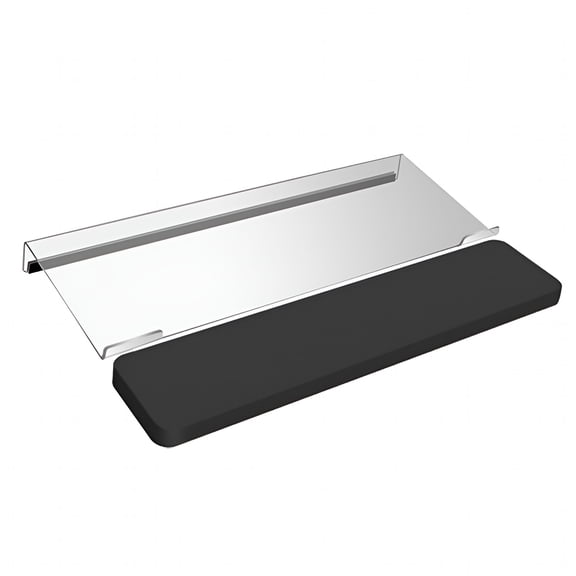 XIBUFE Acrylic Tilted Computer Keyboard Stand for Ergonomic Typing,Keyboard Tray Holder with Silicone Non-Slip Case,Clear