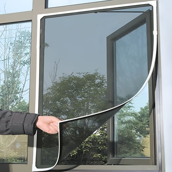 XIBUFE Adjustable Magnetic Window Screen, DIY Self Adhesive Mosquito Net