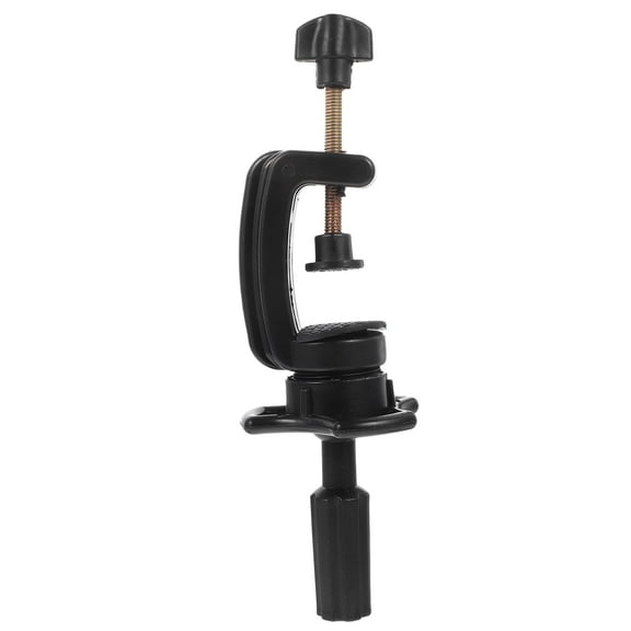 XIBUFE Adjustable Wig Holder Mannequin Stand, Portable Hairdressing Cosmetology Practice Training Display Base for Salon Barber School Home Use (Black, 9.45 x 2.76 x 2.76 Inches)