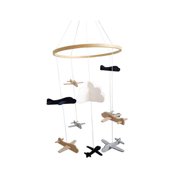 XIBUFE Adorable Felt Wind Chimes Crib Mobile, Handcrafted Nursery Decor, Safe Non-Woven Fabric Baby Room Hanging Ornament