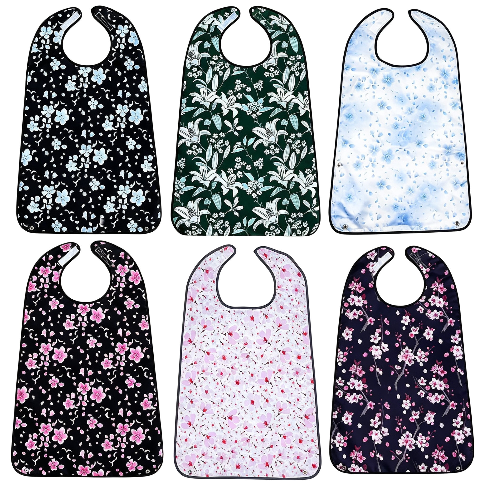 XIBUFE Adult Bibs for Women Washable Bib Reusable Waterproof Clothing ...