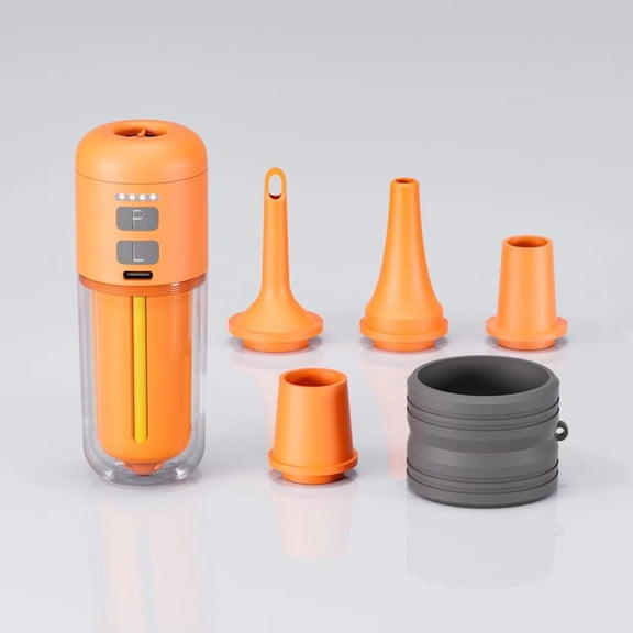 XIBUFE Air Pump for Inflatables,Mini Air Mattress Pump with Camping Light,2000Mah 4.5Kpa Ultra Powerful Pool Float Pump,Electric Pump for Inflatables,Inflate for Air Mattress,Vacuum Storage Bags