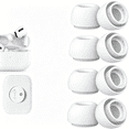 thumbnail image 1 of XIBUFE for Airpods Pro 2Nd/1St Replacement Ear Tips(Xs/S/M/L)-Whiite,Silicone,With Noise Reduction Hole&Built-In Dust Guard Screen,For Usb-C Charging Case-4 Sizes, 1 of 7
