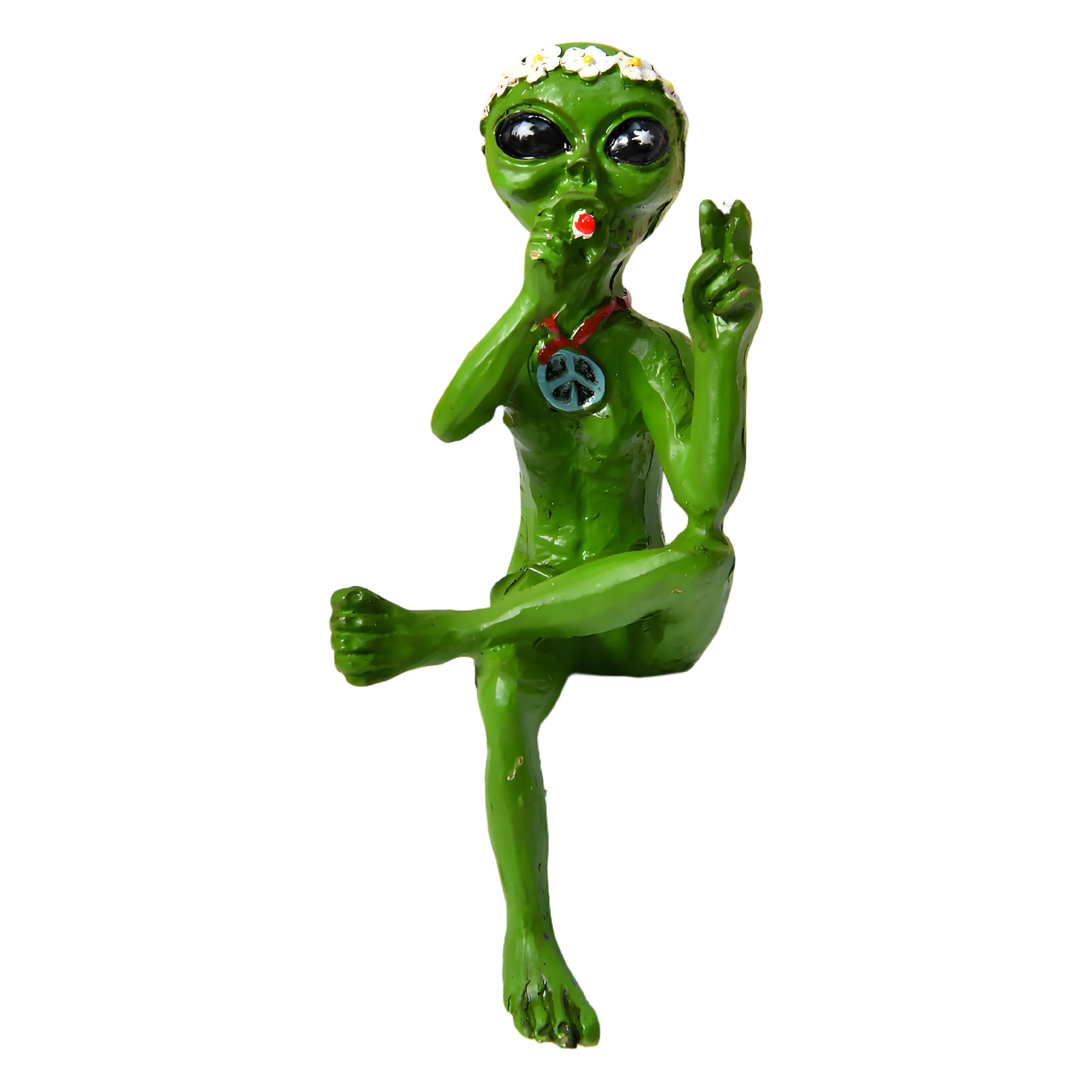 XIBUFE Alien Garden Statue, Resin Outdoor & Indoor Statues, Decorative ...