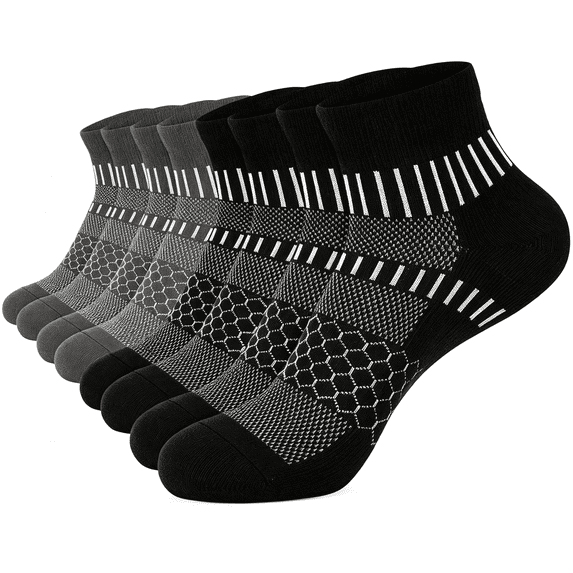 XIBUFE Ankle Compression Socks for Women Men Cushioned Athletic Running ...