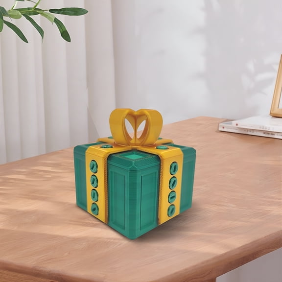 XIBUFE 2026 New the Annoying Present Box Christmas Annoying Gift Box with Screws,Novelty Prank Gift Christmas Gift Boxes Surprise Gift Box Green and Yellow 2.42.42.4 Inch