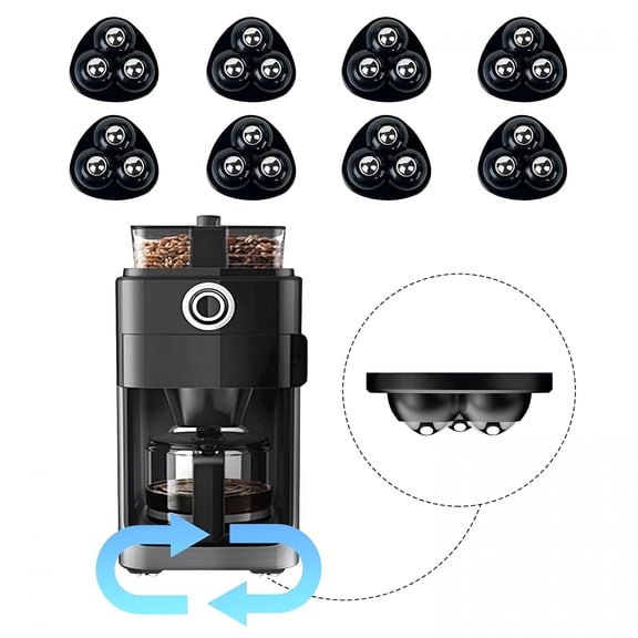 XIBUFE Appliance Casters - Furniture Sliders & Appliance Rollers for Kitchen,Coffee Machine,Blender,Oven (Black,8Pcs)