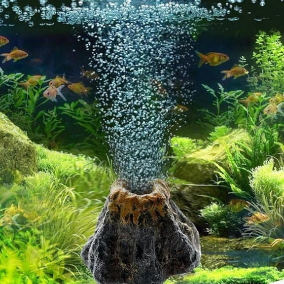 XIBUFE Aquarium Volcano Shape Air Bubble Stone Oxygen Pump Decoration Tank Fish Air Stones for Aquariums