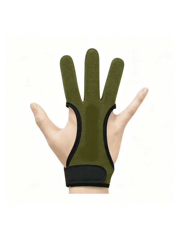Archery Gloves Shooting Hunting Leather Three Finger Protector | Archery Glove Guard for Men Women, Youth Adult Beginner, Durable Archery Gloves Archery Accessories