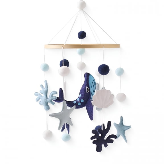 XIBUFE Baby Mobile Wind Chime Sea Creatures,Whale Mobile Wind Chime,Baby Bed Hanging Game Mobile for Children'S Room Children'S Bed Decor