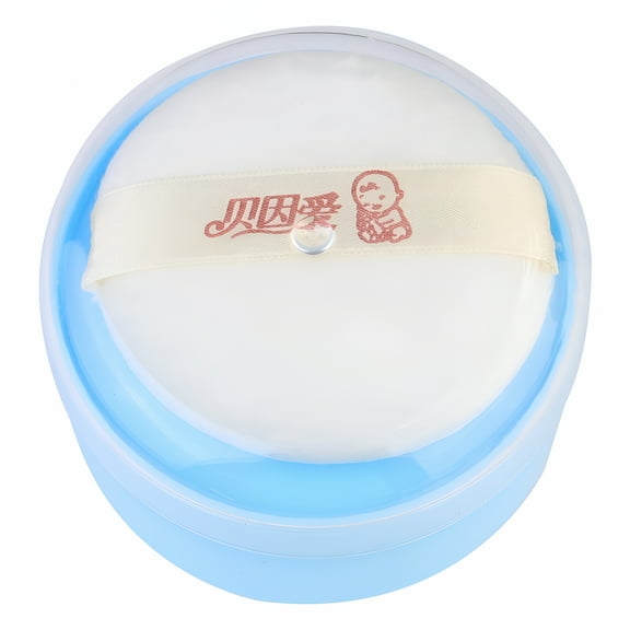 XIBUFE Baby Powder Container With Puff, Portable Plastic Talcum Box For Baby Care, Travel And Home Diaper Changing Essentials