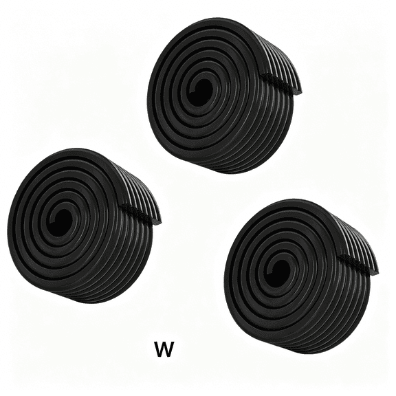 XIBUFE Baby Proofing Edge Corner Protector, 16.4 ft Edge Guards Padding with Adhesive, Extra-Wide Soft Rubber Foam Padding, Furniture, Sharp Edge Safety Corner Edge Bumper Guard-Black