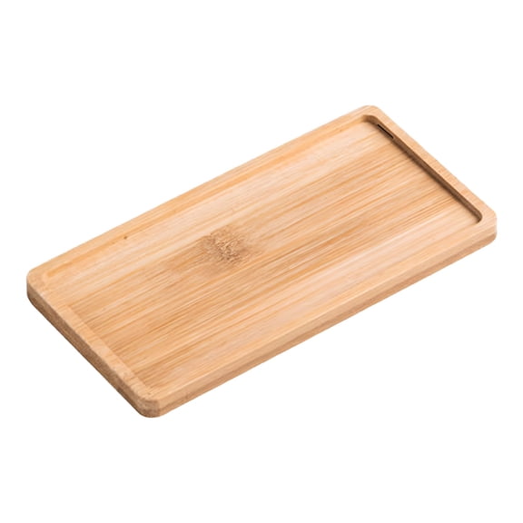 XIBUFE Bamboo Vanity Tray, Rectangle Bathroom Countertop Organizer, Eco-Friendly Wood Toilet Tank Caddy for Home Decor