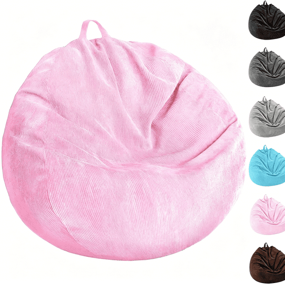 XIBUFE Bean Bag Chair Cover (No Filler) Stuffed Animal Storage Bean Bag Cover Pets Dogs/Cats Lazy Beds. Washable Ultra Soft Corduroy Stuffed for Organizing Plush Toys or Textile,Sack Bean Bag