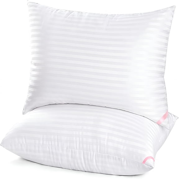 XIBUFE Bed Pillows for Sleeping 2 Pack Queen Size,Pillows for Side and Back Sleepers,Super Soft Down Alternative Microfiber Filled Pillows,20 X 30 Inches