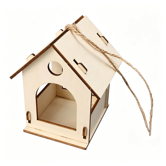 XIBUFE Bird House Nesting Feeding Nature Feeder Robin Sparrow Window Hanging Box Diy,Window Bird House,Bird House with Camera