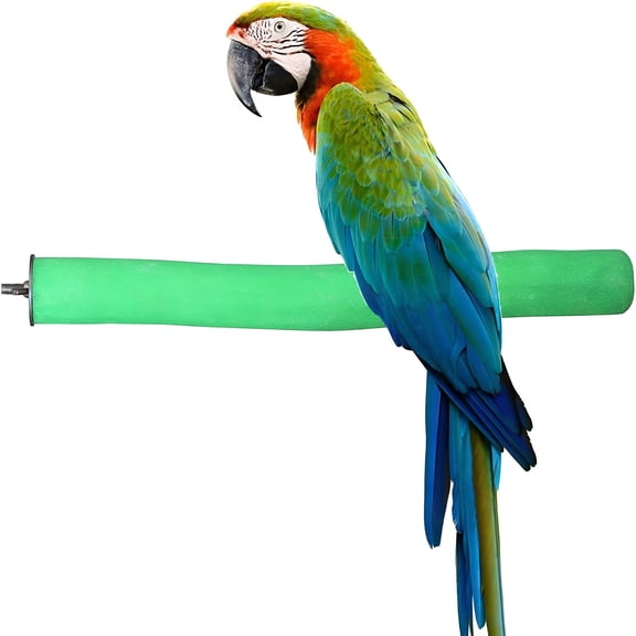 XIBUFE Bird Perch Rough-Surfaced Nature Wood Stand Toy Branch for Parrots (Straight Perch,M)