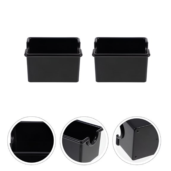 XIBUFE Black Acrylic Tea Box and Coffee Organizer for Storage Perfect for Home and Hospitality Tea Organizer 4Pcs
