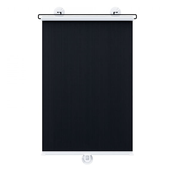 XIBUFE Blackout Blind Curtains with Suction Cups for Windows No Drill Cordless Blinds Temporary Portable Roller Shades UV Protection Window Shades for Home,Office,Bedroom,Blackout (40*60Cm,Black)