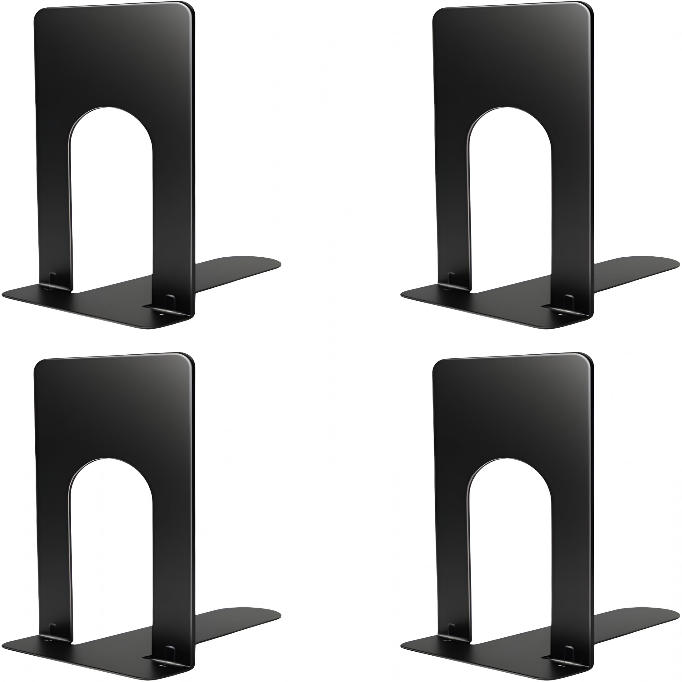 XIBUFE Book Ends for Shelves, 4 Pack Metal Bookends, Compact Book ...