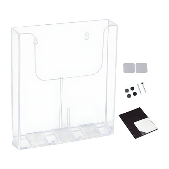 XIBUFE 2026 New Brochure Holder Wall Mounted Booklet Display Stand Clear Flyer Holder Acrylic Rack Pamphlet Holder Holder for Magazines,Menu 22.5Cmx4.2Cmx25.1Cm