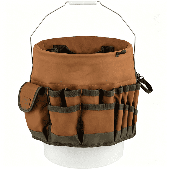 XIBUFE Bucket Tool Organizer in Brown,10030