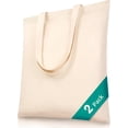thumbnail image 1 of XIBUFE Canvas Tote Bags,15 X 16 in - 100% Cotton Blank Reusable Grocery & Craft Tote Bag with Long Handles, 1 of 7