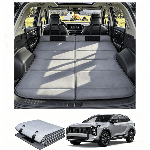 XIBUFE Car Camping Mattress for Suvs, No Inflation Needed, Foldable Foam Trunk Bed, Suv Air Mattress Alternative for Travel Sleeping, Ideal for Camping Essentials and Road Trips, Gifts for Guys