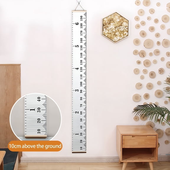 XIBUFE Cartoon Baby Kids Growth Chart Record Wood Frame Height Measurement Ruler Wall Sticker Girls Room Wall Decoration Growth Chart for Kids 8.7*2.4*2.4 In