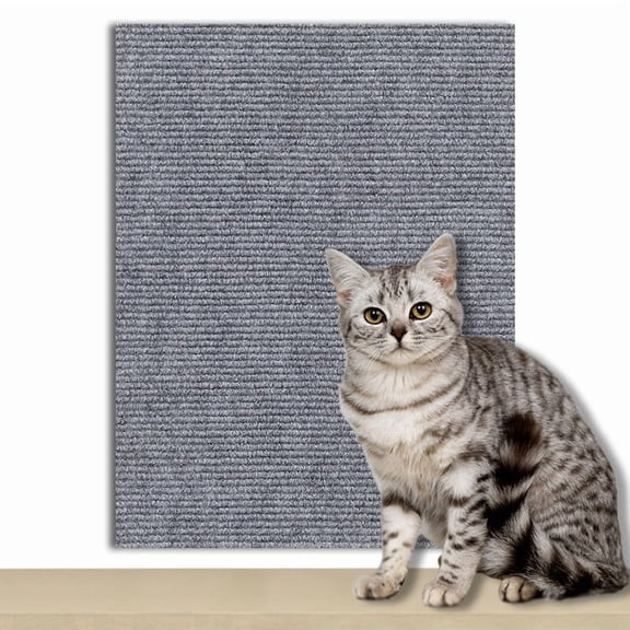 XIBUFE Cat Anti Scratch for Furniture, 39X12 In, Light Gray, Self Adhesive Cat Wrap, Cat Scratch Mat, Couch Protector from Cat Claws, 1 Pc Furniture Protectors from Cats