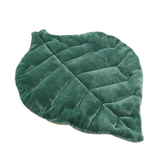 XIBUFE Cat Mat Self Warming Cat Bed 26"X20" Leaf Shaped Cotton Soft Warm Pet,Pad Blanket for Indoor Bed Couch Sofa Floors Cat and Dog, Cozy Cat Beds for Indoor Cats, (Green)