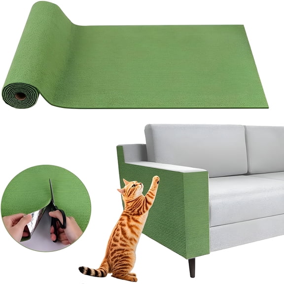 XIBUFE Cat Scratch Couch Furniture Protector,Adhesive Cat Scratch Pad Deterrent for Furniture,Diy Climbing Cat Scratcher Couch Protector from Cat Claws Scratching for Indoor Trimmable Size