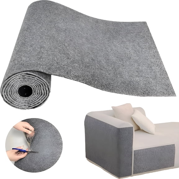 XIBUFE Cat Scratch Couch Furniture Protector, Adhesive Cat Scratch Pad Deterrent for Furniture, Diy Climbing Cat Scratcher Couch Protector (Light Grey, 78.7X15.8Inch)