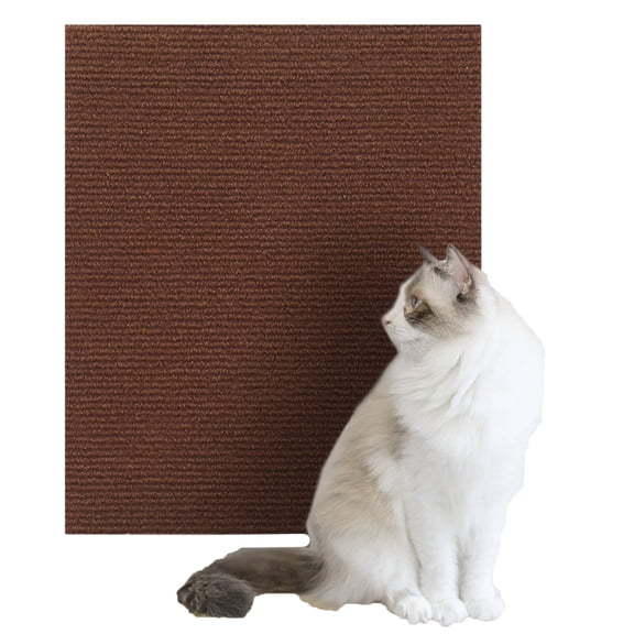 XIBUFE Cat Scratch Furniture Protector, Self-Adhesive Wall Scratching Pad, Scratch-Proof Guard for Cats, Brown