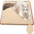thumbnail image 1 of XIBUFE Cat Scratcher Mat, 23.6 X 15.7 Inch Natural Sisal Cat Scratch Mats, Horizontal Cat Floor Scratching Pad Rug with Sticky Tapes, Protect Sofa and Carpet, 1 of 9