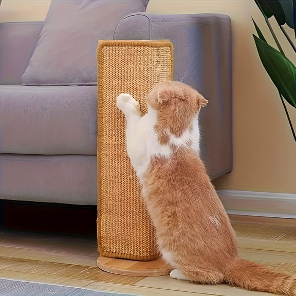 XIBUFE Cat Scratching Post - Sofa-Safe Design, Durable Natural Sisal Material Promotes Healthy Nail Care and Furniture Protection, Simple Pet Accessory, Safe Pet Material