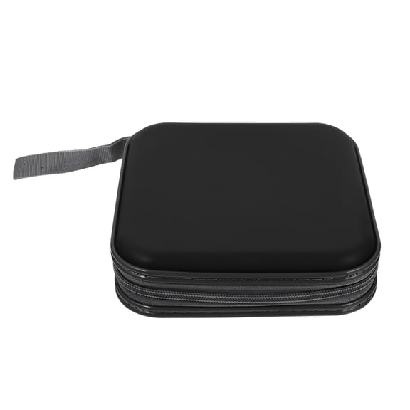 XIBUFE Cd Case 40 Capacity Black Zipper Disc Storage Wallet Cd Organizer