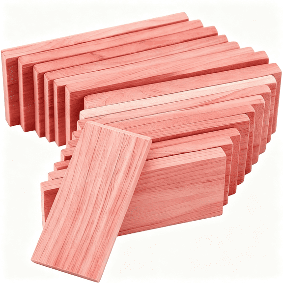 XIBUFE Cedar Blocks for Closet Storage,16Pcs American Cedar Planks Chips for Closet Drawers Organization,100% Natural Aromatic Red Cedar Blocks,100% Natural Red Cedar Wood Chips