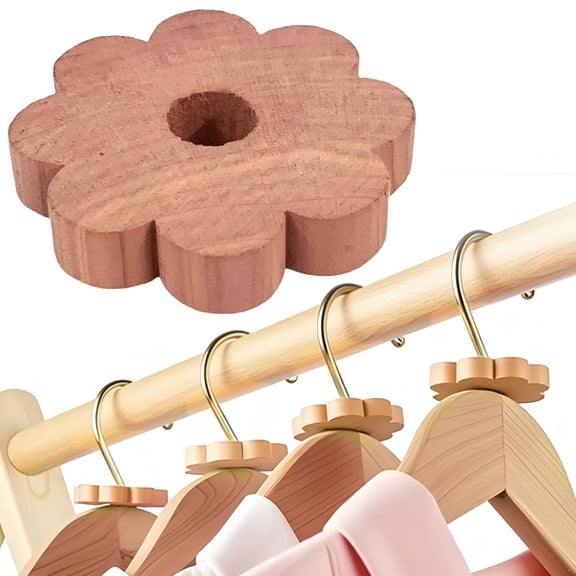 XIBUFE Cedar Rings for Clothes Storage,10 Pcs Cedar Blocks Cedar Chips for Closets and Drawers,Cedarwood for Closets Closet Freshener