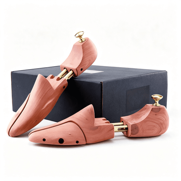 XIBUFE Cedar Shoe Tree with Twin Tubes,Red Cedar Wooden Shoe Trees for Men,Shoe Keeper Sizes 6-16,Wood Shoe Form Holder Shape Retaining Cedar Shoe Trees