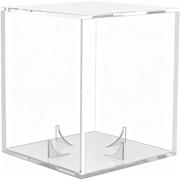 XIBUFE Clear Acrylic Baseball Display Case with Stand, Protective Sports Memorabilia Holder for Autographed Balls & Collectibles