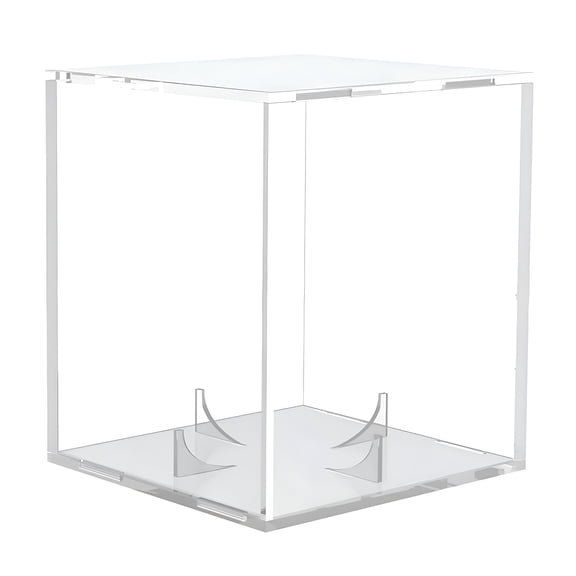 XIBUFE Clear Basketball Display Case Acrylic Football Basketball Storage Clear Box Sports Baseball Holder Container with Stand