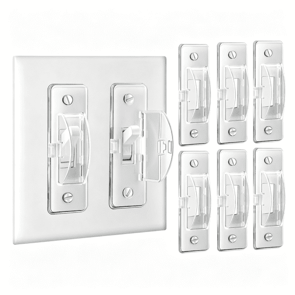 XIBUFE Clear Child Proof Light Switch Cover Guard-6Pcs Child Proof Light Switch Cover